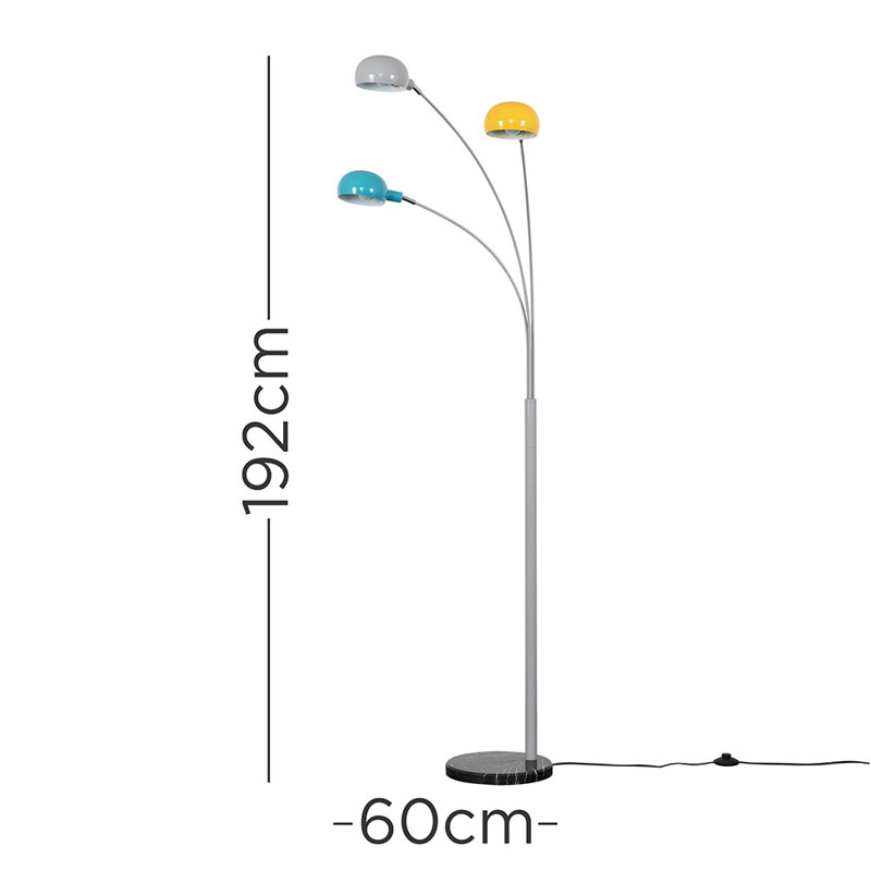 Derosier 192cm Tree Floor Lamp, Cool Grey, Yes