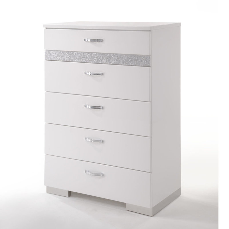 Commode Shantice avec tiroirs de rangement et tiroir à bijoux