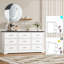 Commode à 9 tiroirs de 62,99 po, commode de chambre moderne avec poignées en métal et base renforcée-1453258313