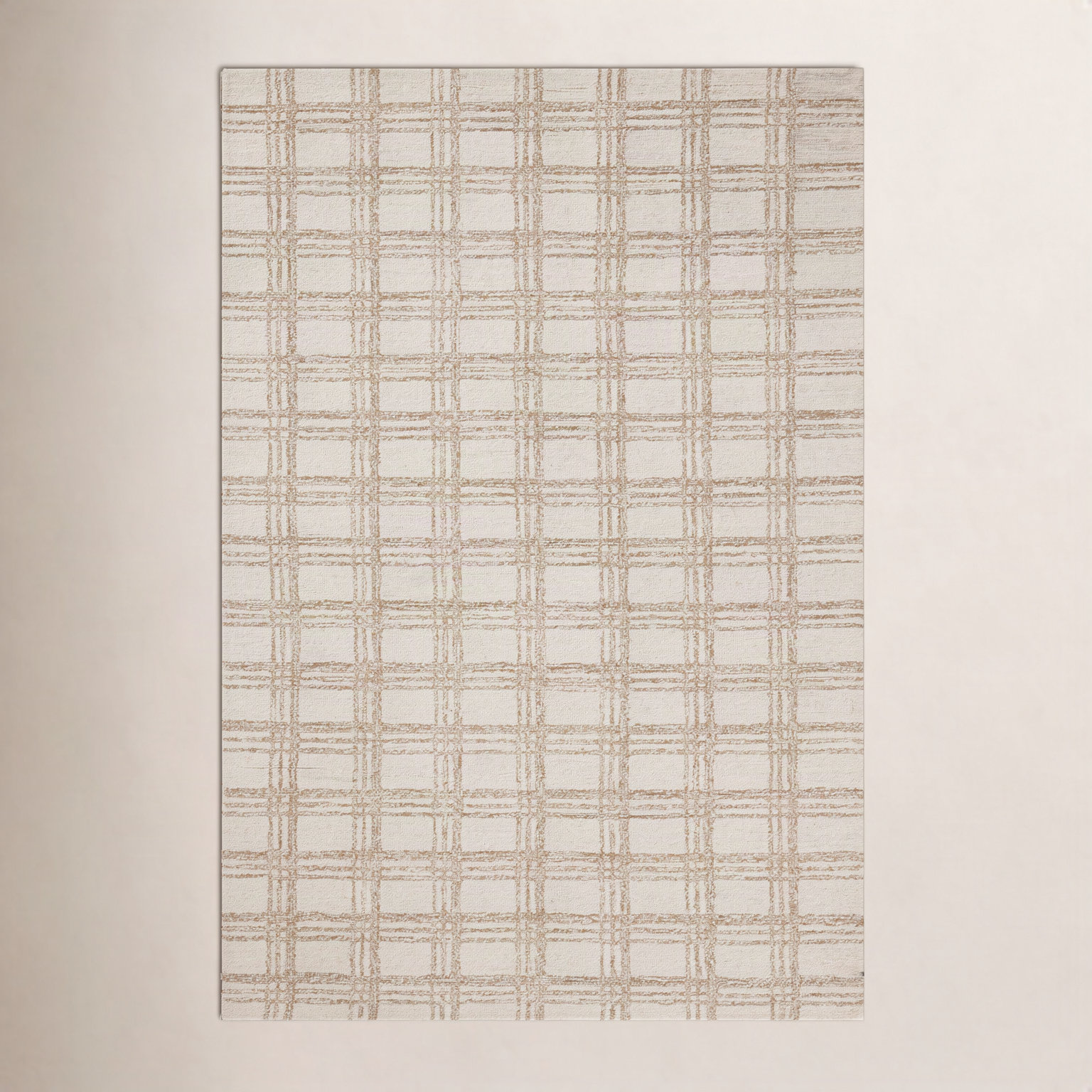 Chris Loves Julia x Loloi Polly Cream Sand Rug, Square 1'6"