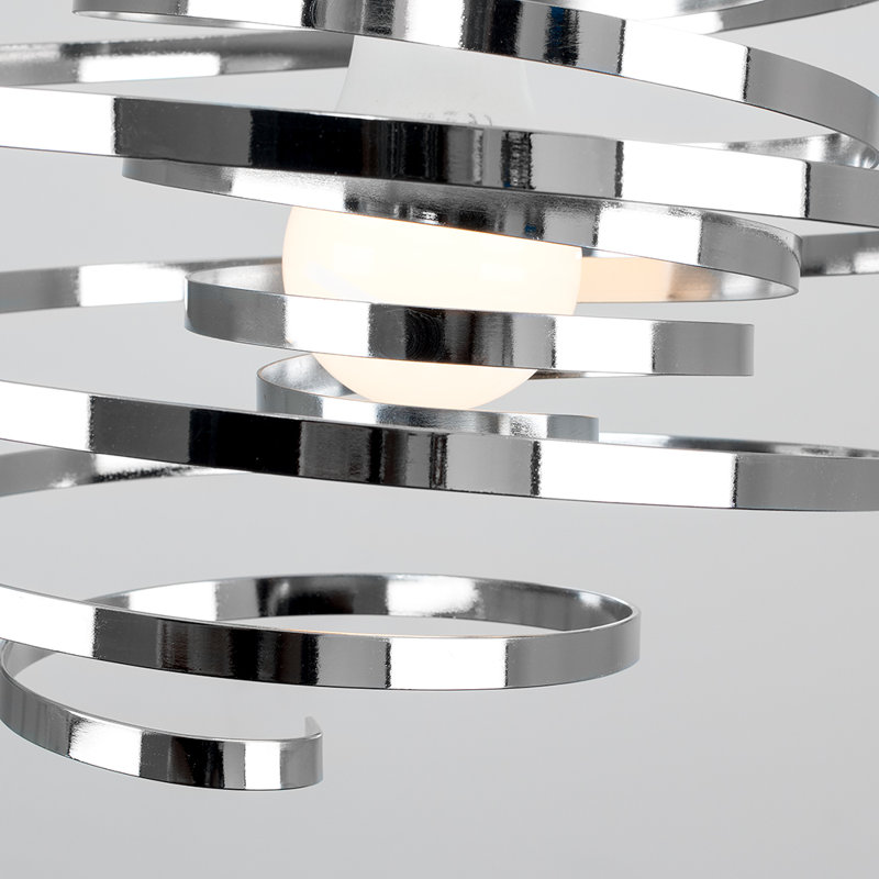Overturf 35cm H Metal Novelty Pendant Shade ( Screw On ), Chrome