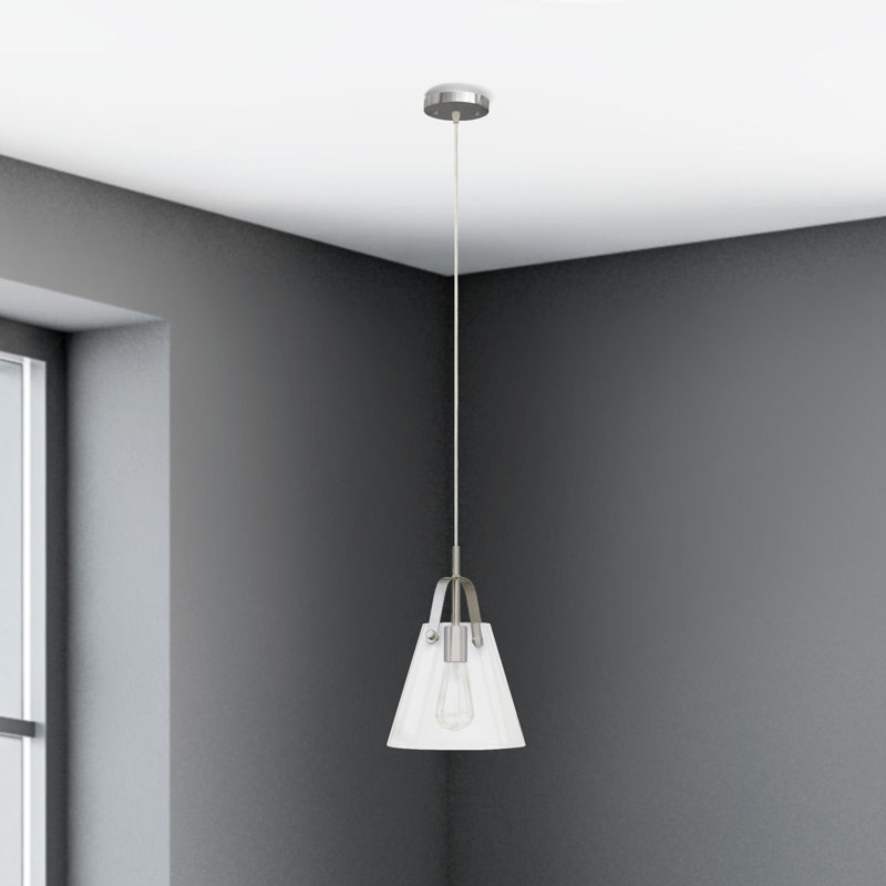 Plafonnier suspendu 1 lumière Dana, Acier Inoxydable