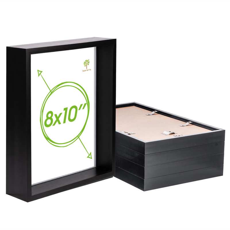 Nicola Spring - 3D Deep Box Photo Frames, Black, 26.5cm H x 21.5cm W x 6cm D