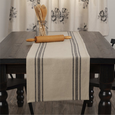 Mill House Stripe Black Runner 72Lx16W
