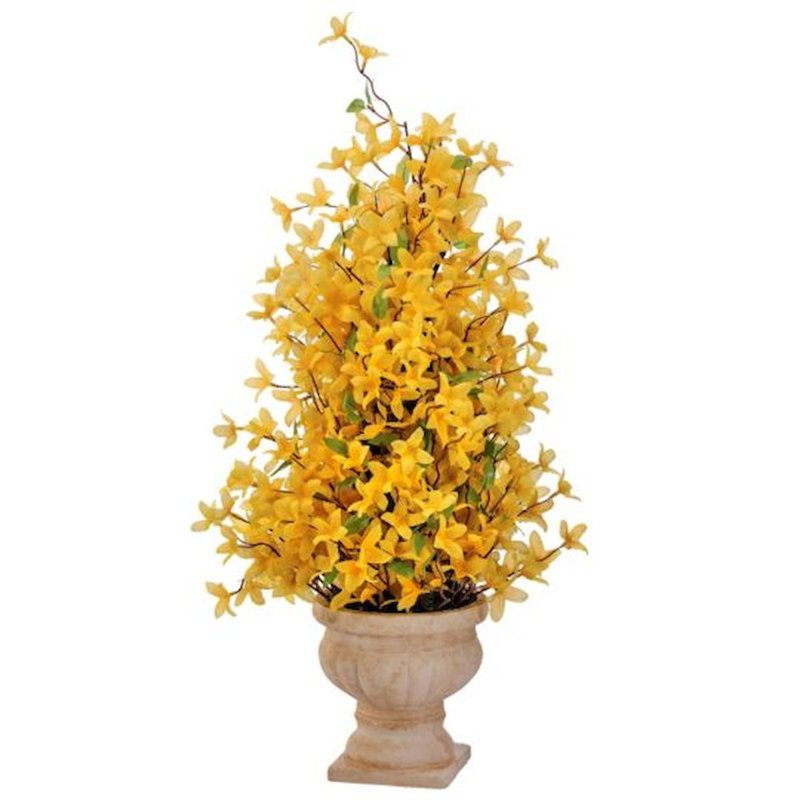 26'' Faux Flowering Topiary in Urn