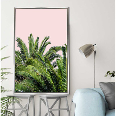 «Tropical Leaves on Blush II», reproduction de photo
