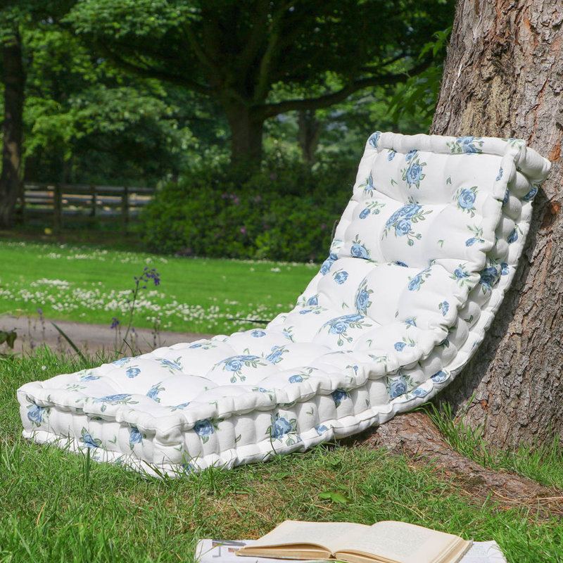 Blue Flower Bench Pad