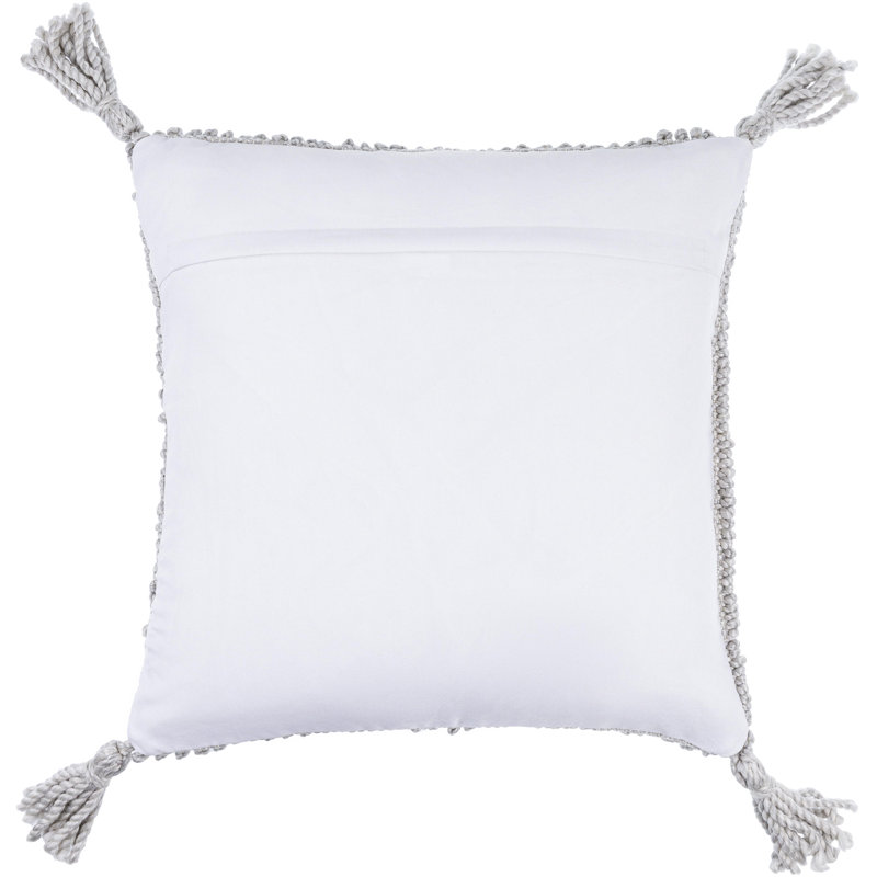 Alaric Throw Pillow, Down Blend, 20"H x 20"W, Gray