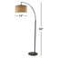 Aukerman 68'' Arched Floor Lamp