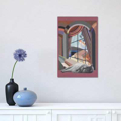 Amulet Waiting For The Benedictus Cruise Ship by Ivory Cats - Wrapped Canvas Print