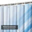 Rideau de douche abstrait abstrait bleu clair avec 12 crochets-31433123