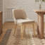 Chaise rembourrée en chenille avec pieds en bois massif-1815868052-1815868053