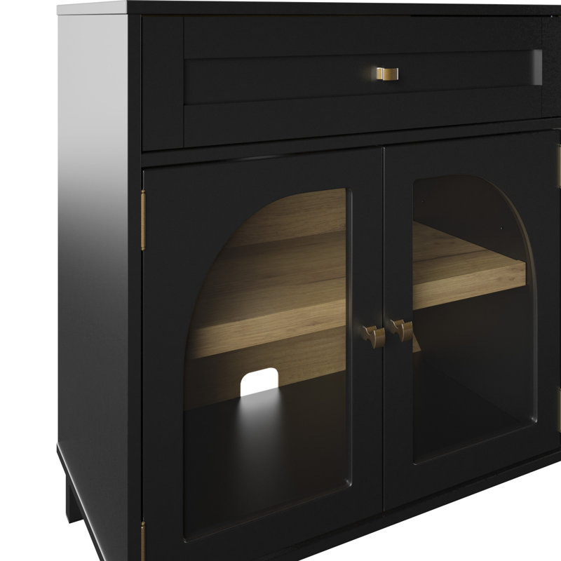 Buffet 2 tiroirs Avea, Noir