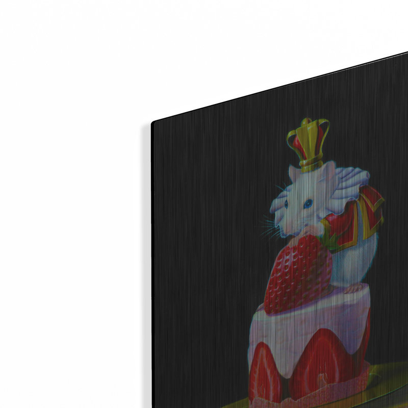 «Mouse On A Cake» par Valery Vecu Quitard, art mural en métal, H 16 po x l 12 po