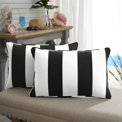 Metro Corded Cabana Classic Indoor/Outdoor Sunbrella Lumbar Pillow