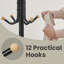 Steel Freestanding 12 - Hook Coat Rack