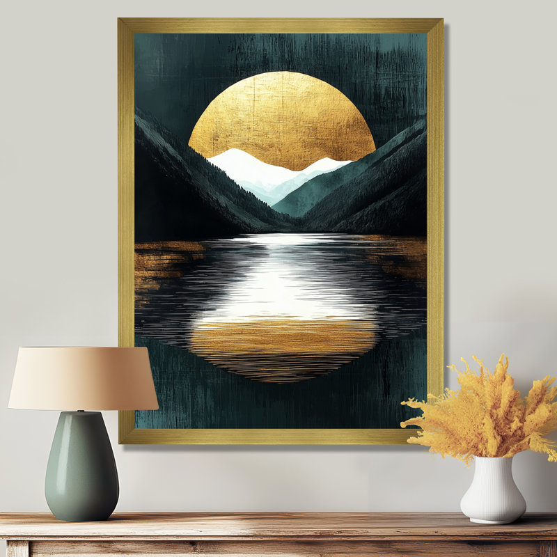 Genieva - paysages, impressions sur toile, H 20 po x l 12 po, Reproduction encadrée d'une seule photo, Doré