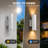 2-Pack 12"H LED Dusk to Dawn Sensor Outdoor Wall Light, IP65 Waterproof Wall Sconce with Aluminum-1221401264-1221401279