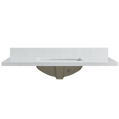 Jaen 43 Stone 1 Single Bathroom Vanity Top Sink Included Sink