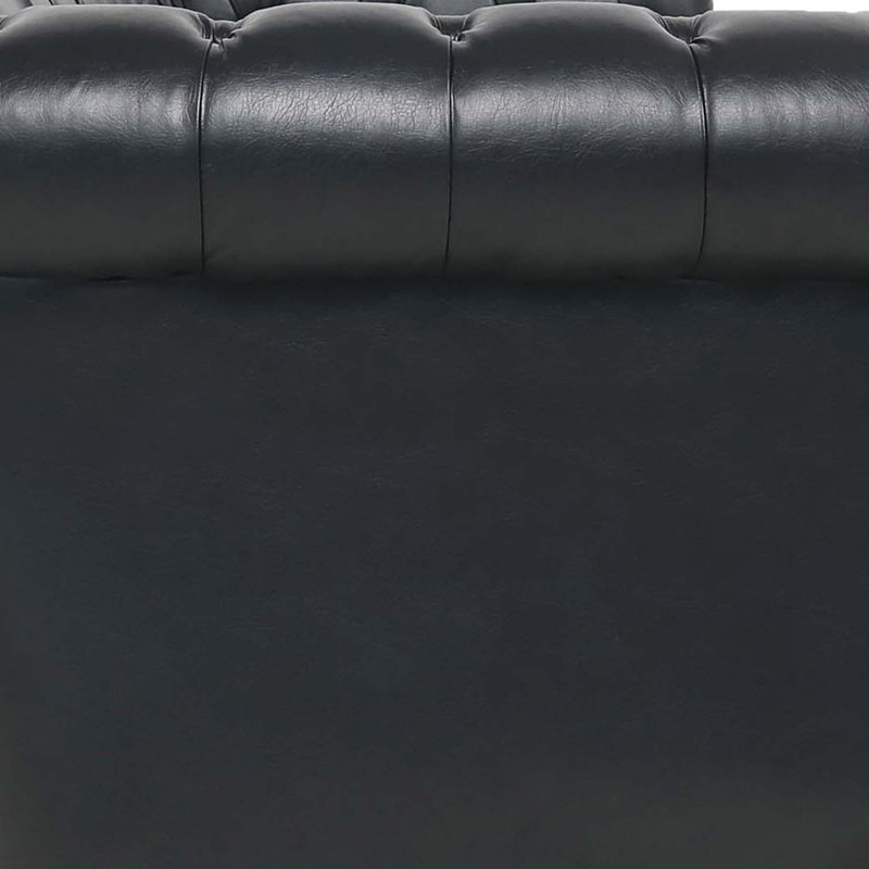 Canapé Chesterfield 84,65 po., Noir