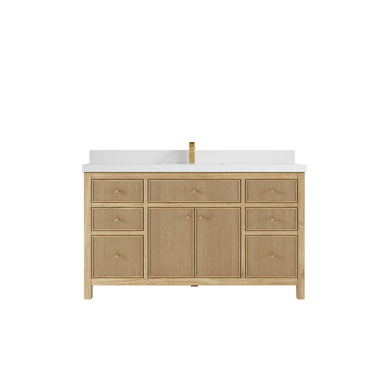 Ensemble de meuble-lavabo simple 60 "60", Blanc pur