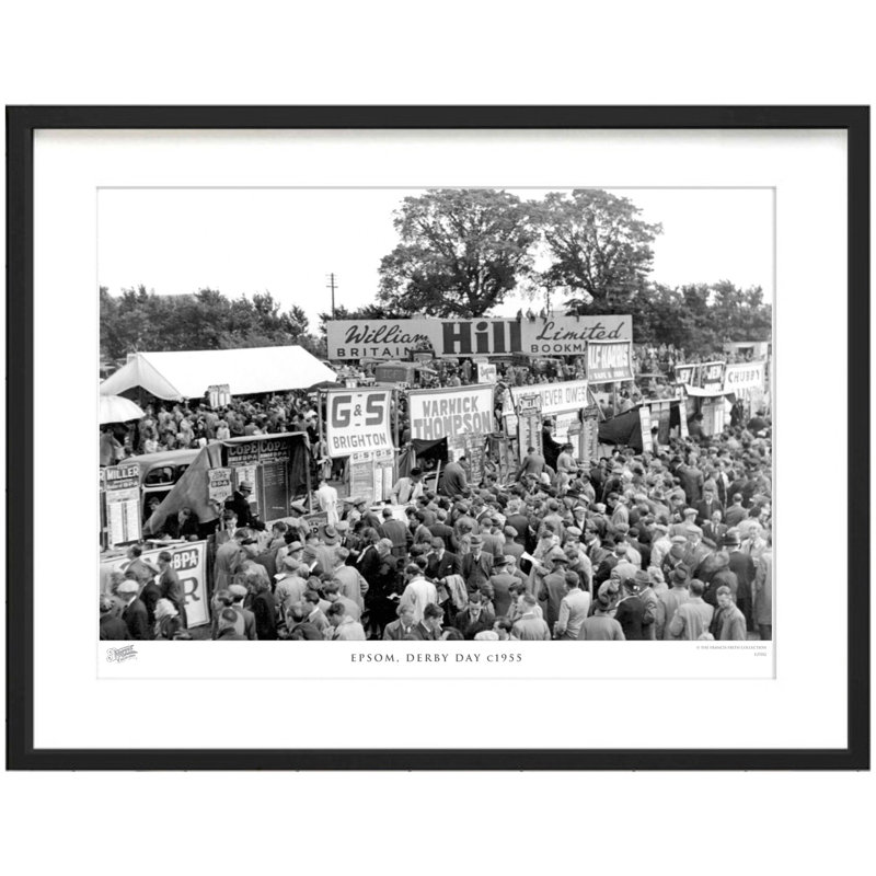 Epsom, Derby Day C1955 by Francis Frith - Single Picture Frame Print, 28cm H x 36cm W x 2.3cm D