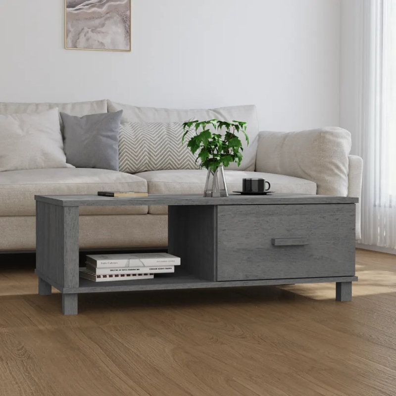 Hawanatu Solid Coffee Table, Dark Grey