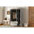 3-Door Mirror Wardrobe With Shelves-737891310