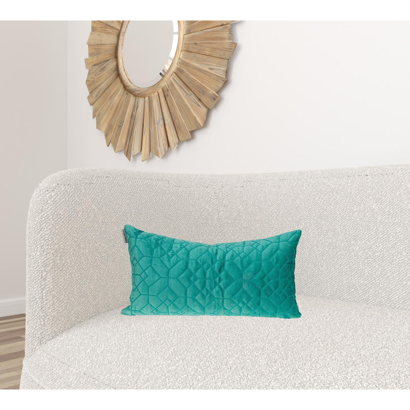 Housse et insert de coussin rectangulaire lombaire, Turquoise