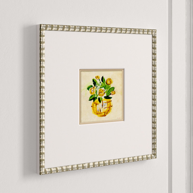 «Ranunculus Basket» par Dana Gibson - Peinture encadrée sur papier