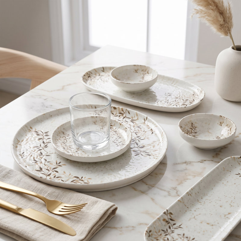 Porcelain Floral Breakfast Set (29-Piece)