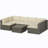 Wicker 6 - Person Modular Patio Conversation Sets with Cushions-2099102511
