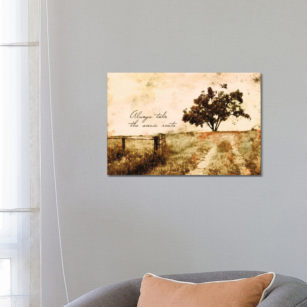 Always Take The Scenic Route by Ynon Mabat - Wrapped Canvas Print