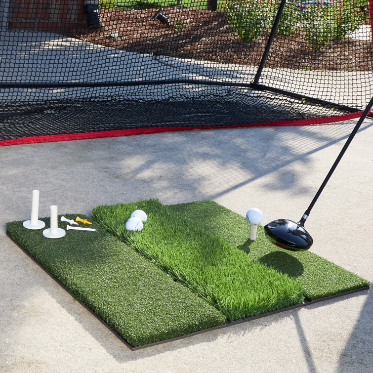Dual-Track Putting Indoor Golf Simulator Practice Mat with