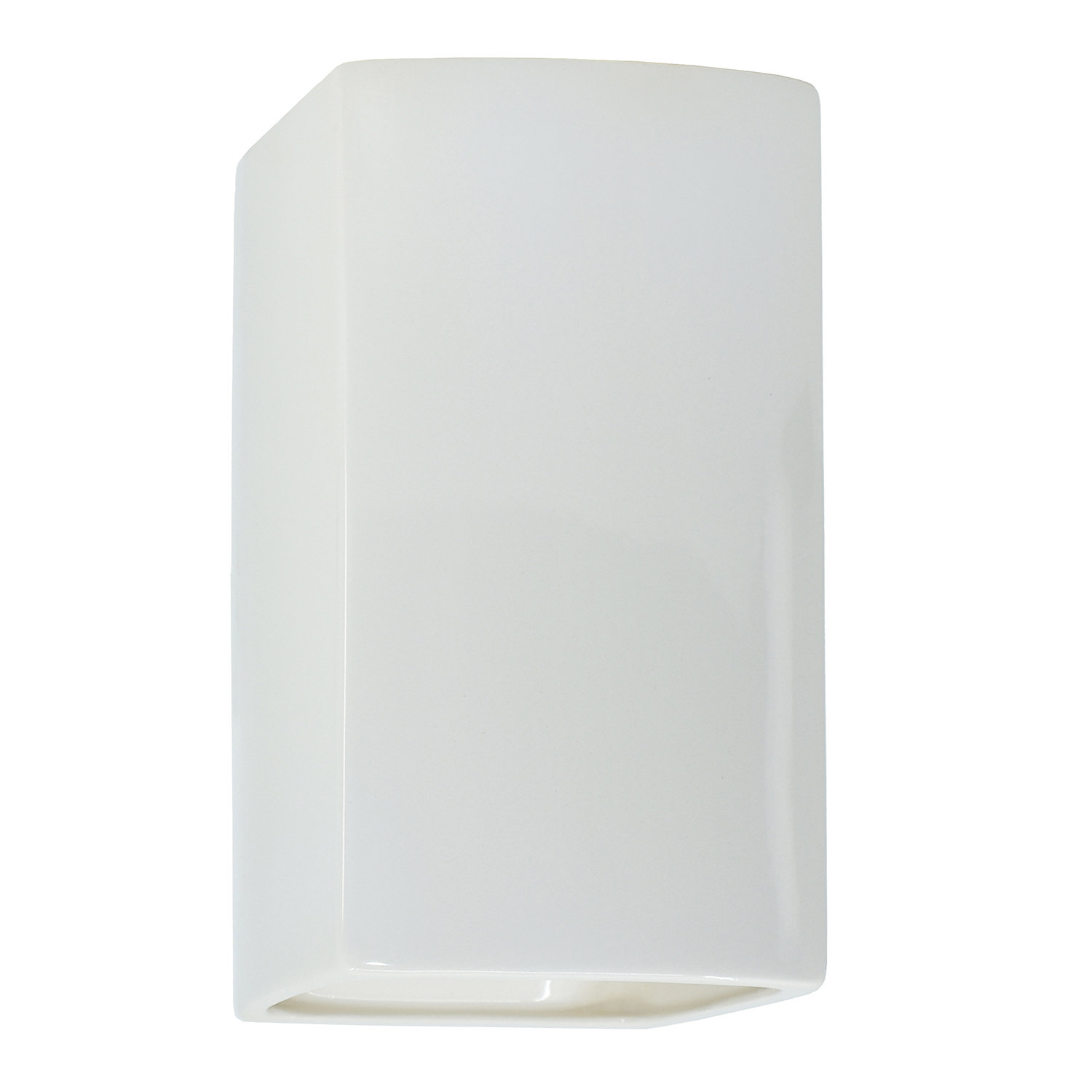 Nomad Outdoor Ceramic LED Wall Light, Gloss White, 9.5" H x 5.25" W x 4.5" D, LED