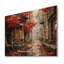 «Crimson Ride Red Flowers I», art mural en bois sur bois de pin naturel-101401687