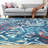 Merzglyphs by Katie Merz Galaxy Teal Space Machine Washable Area Rug-2046015384