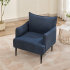 Fauteuil d'appoint, canapé simple à accoudoirs rembourrés, Tissu bleu