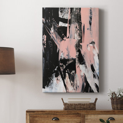 Black & Blush II -Custom Wrapped Gallery Cavas