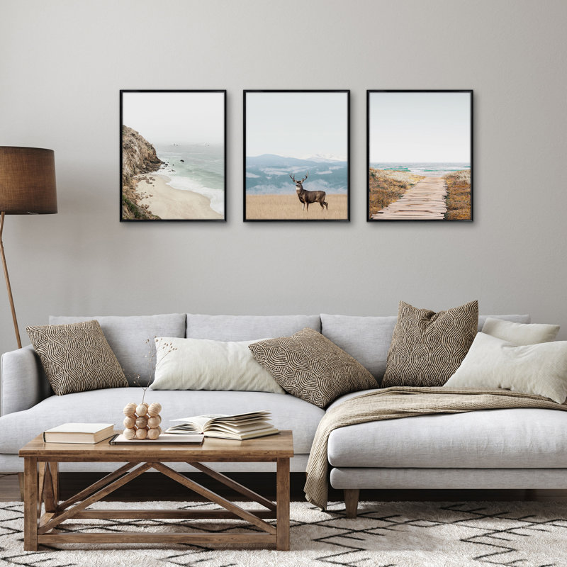 Malaya 3 Pack Lightweight Poster Frames Slide-In Photo Frames with Buildable Moulding, 16" x 20"