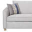 Causeuse confortable en tissu avec 2 coussins en duvet, ressorts à arc et coussins en mousse haute densité pour une détente ultime