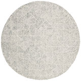 Linsly Geometric Area Rug in Light Green/Ivory