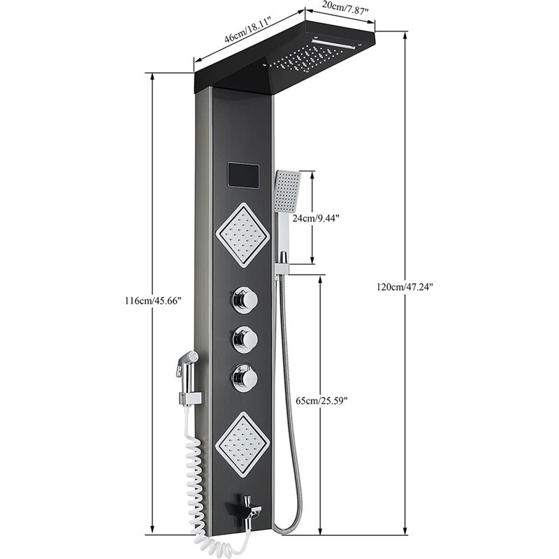 Henley Shower Tower Panel
