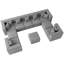 Canapé modulaire modulaire en U en chenille modulaire, 10 sièges avec repose-pieds détachable, canapé profond sous vide, gris clair