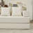 Beige Comfy Convertible Folding Mattress Couch – Chenille Floor Sofa Bed With Armrest For Living Room, Bedroom, Lounge, Studio