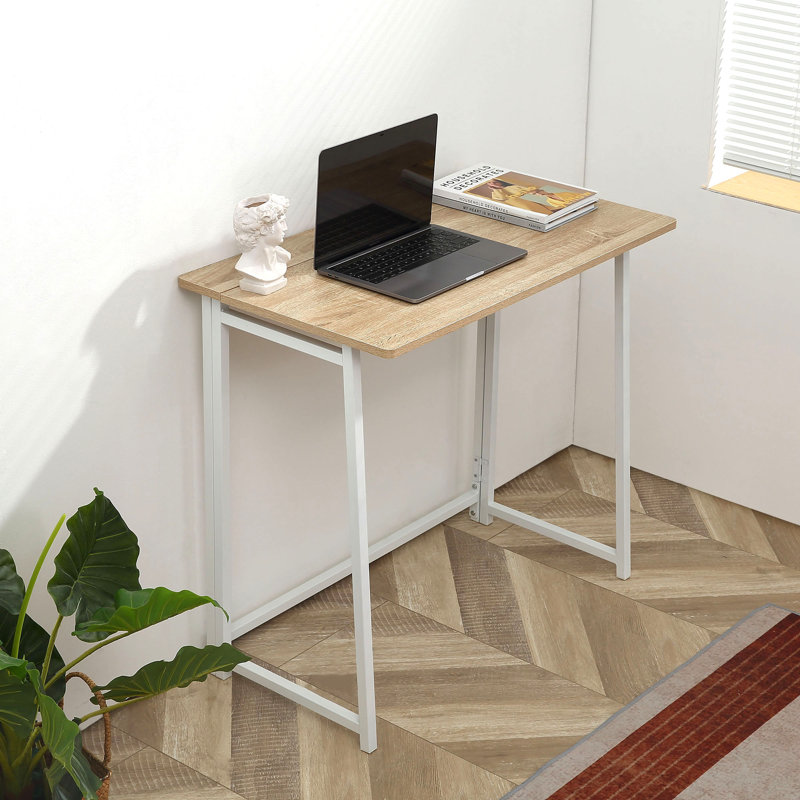 Chipman Metal Base Writing Desk, Beige