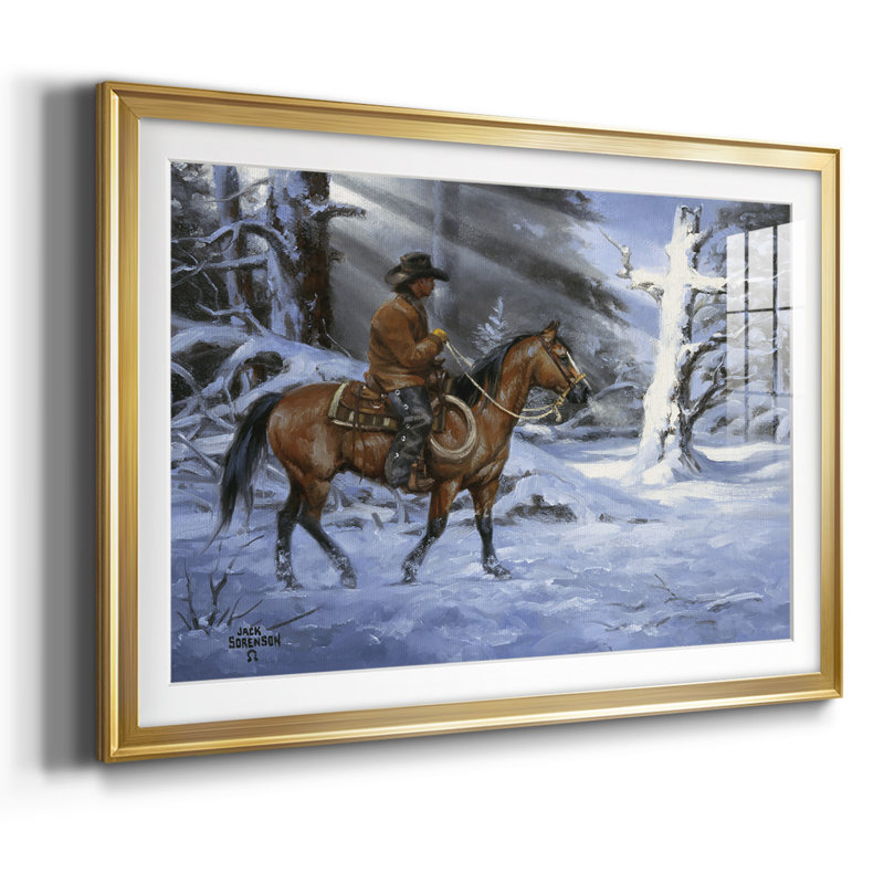 Silent Night, Holy Night, reproduction d'art encadrée, Or, H 27 po x l 39 po x P 1,5 po