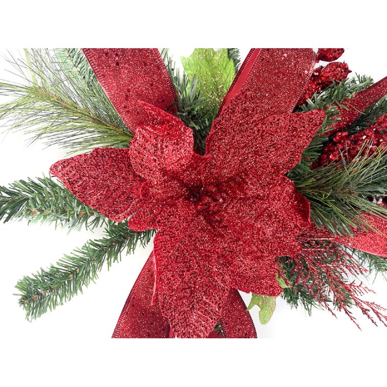  Zerodeko 6pcs Christmas Decorations Poinsettias