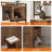Cat Tower with Litter Box Enclosure with Shelves and Charging Station-351805562