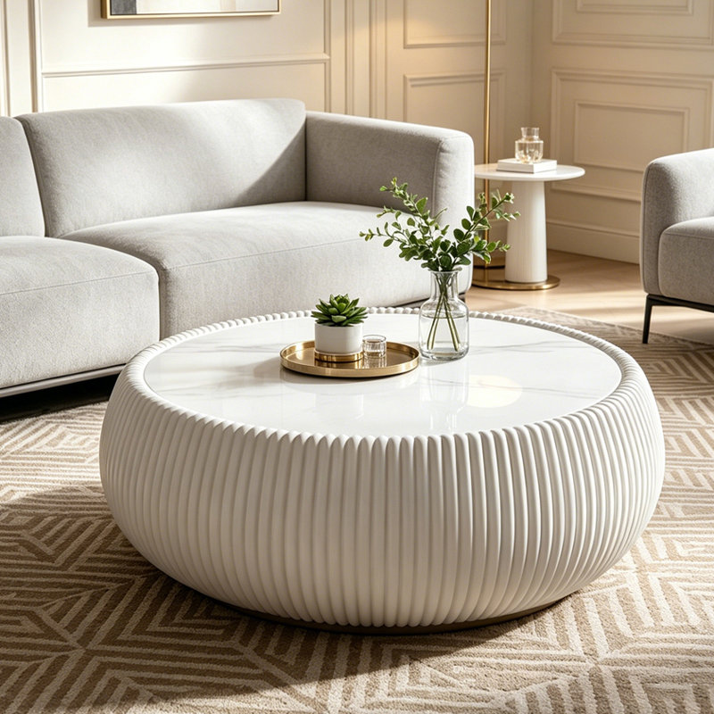Table basse, Blanc, crème